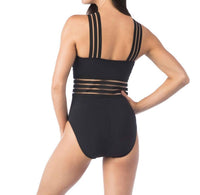 Kenneth Cole - Stompin' In My Stilettos Black High Neck One Piece Swimsuit - bikinis - black - clothing