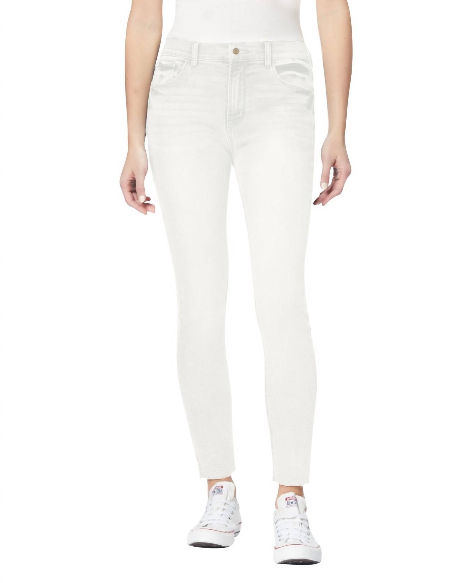 Kensie - High Rise Raw Hem Skinny Jean - clothing - cotton - blend - jeans