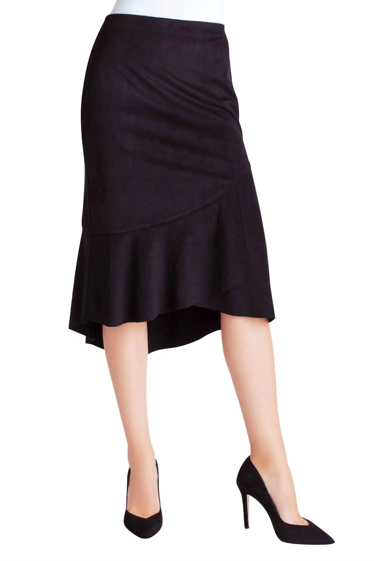 Kensie - Ruffle Hem Midi Skirt