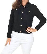 Keren Hart - Linen Jacket With Buttons - Plus