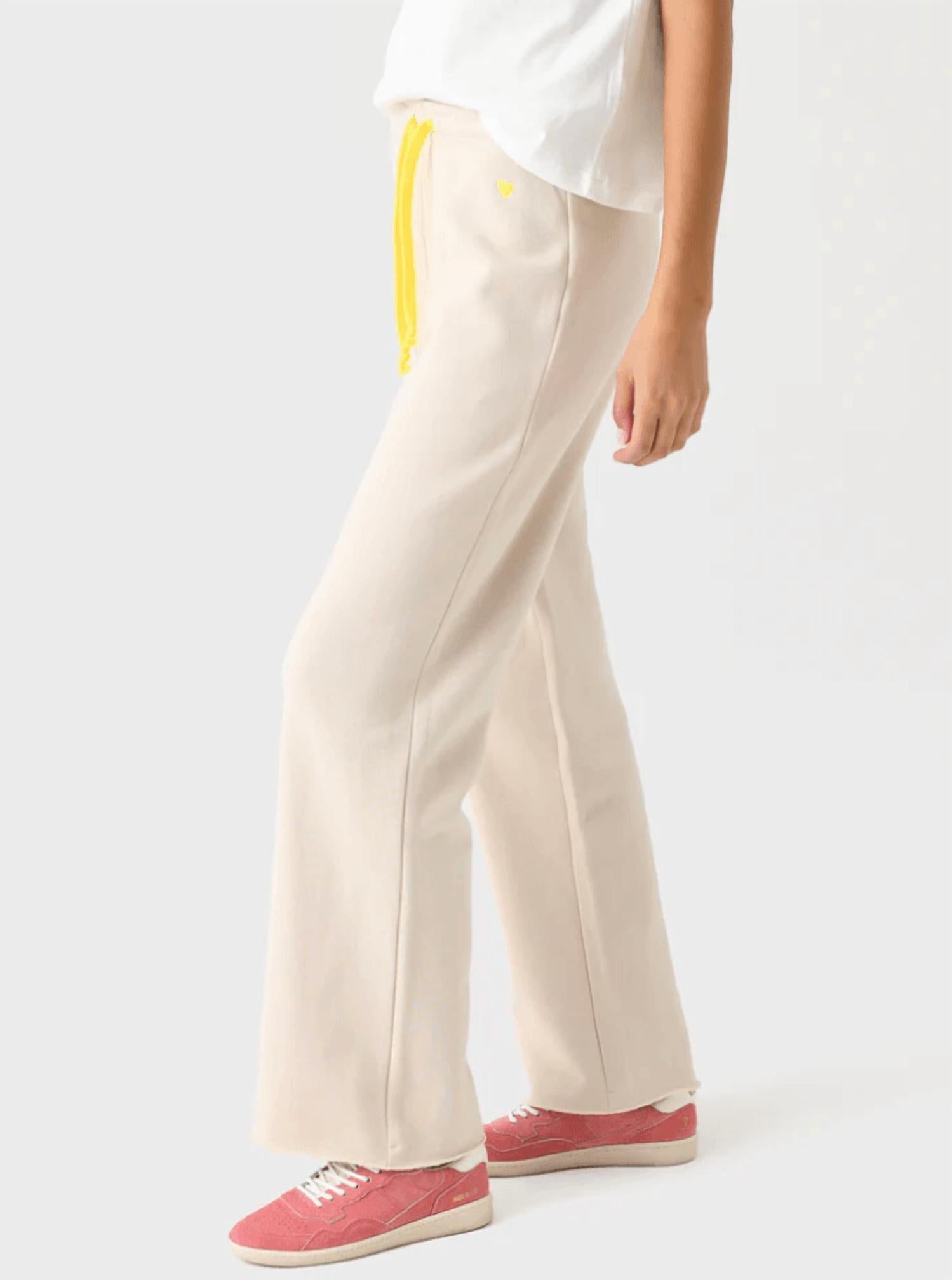 Kerri Rosenthal - Weekend Barb Sweatpant - beige - clothing - cotton