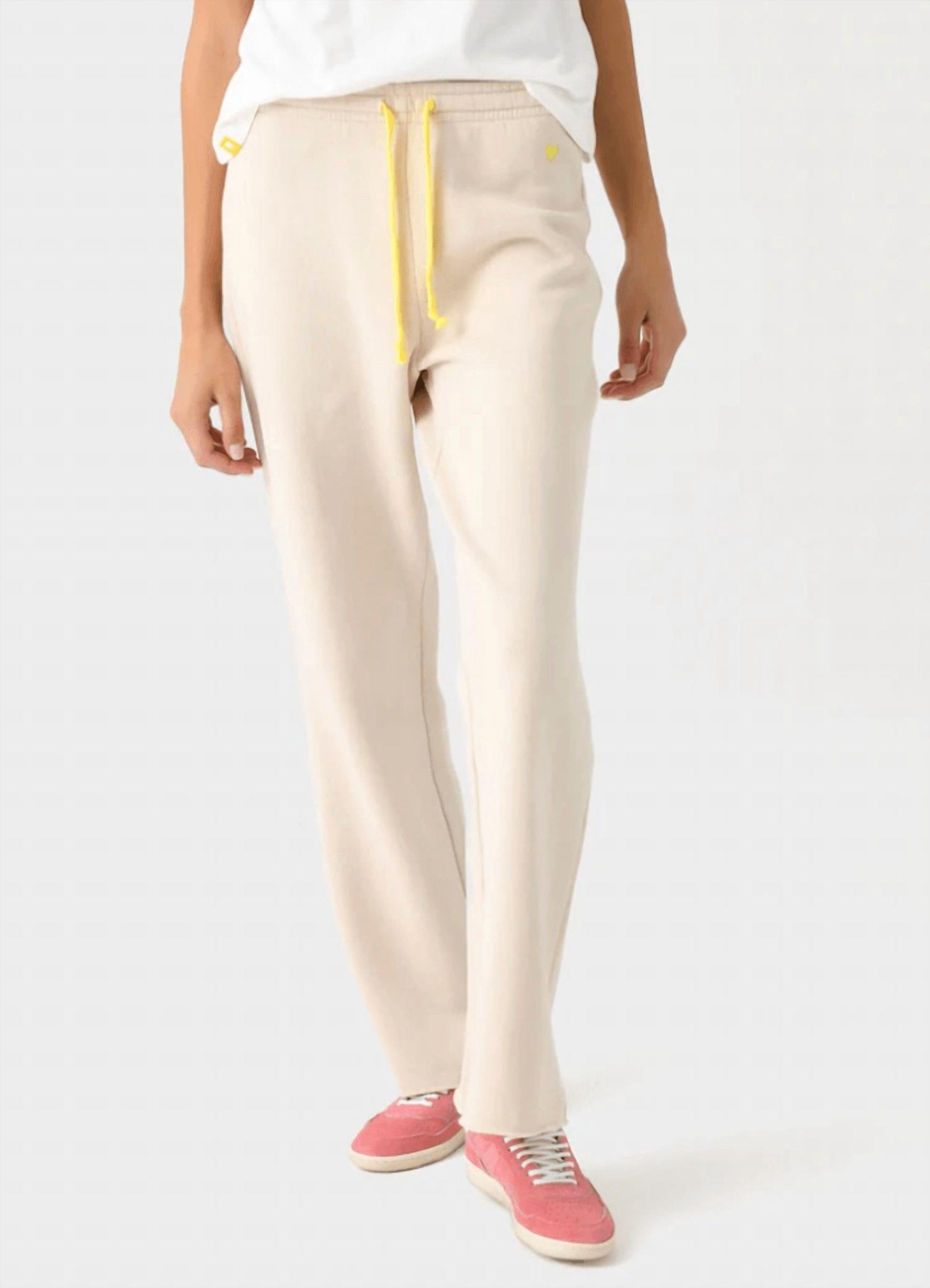 Kerri Rosenthal - Weekend Barb Sweatpant - beige - clothing - cotton