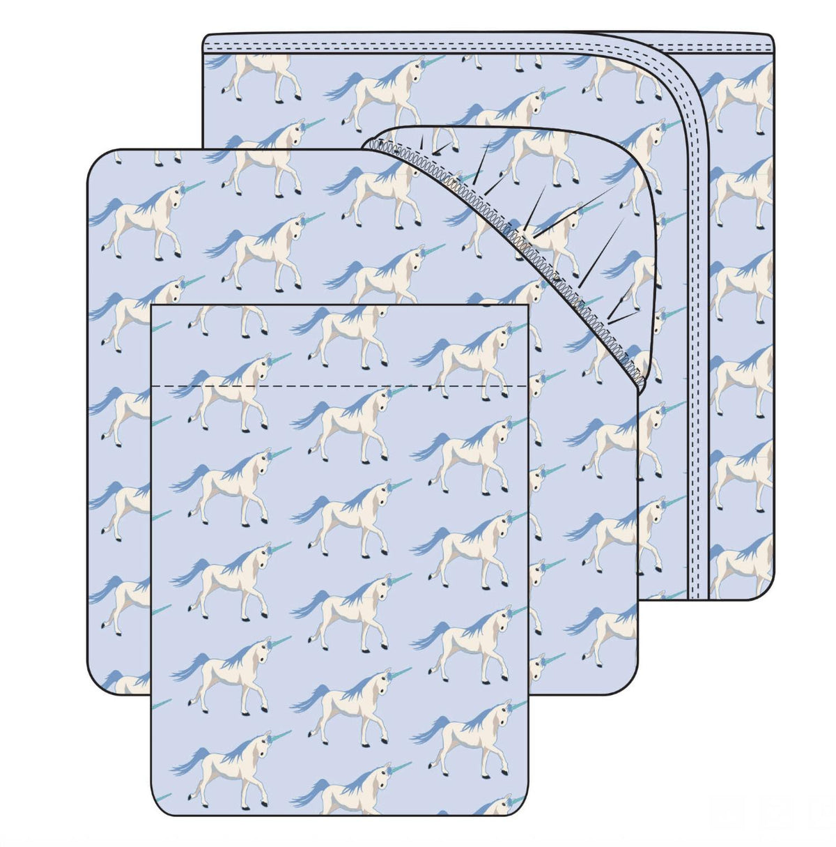 Kickee - Bamboo Print Twin Sheet Set