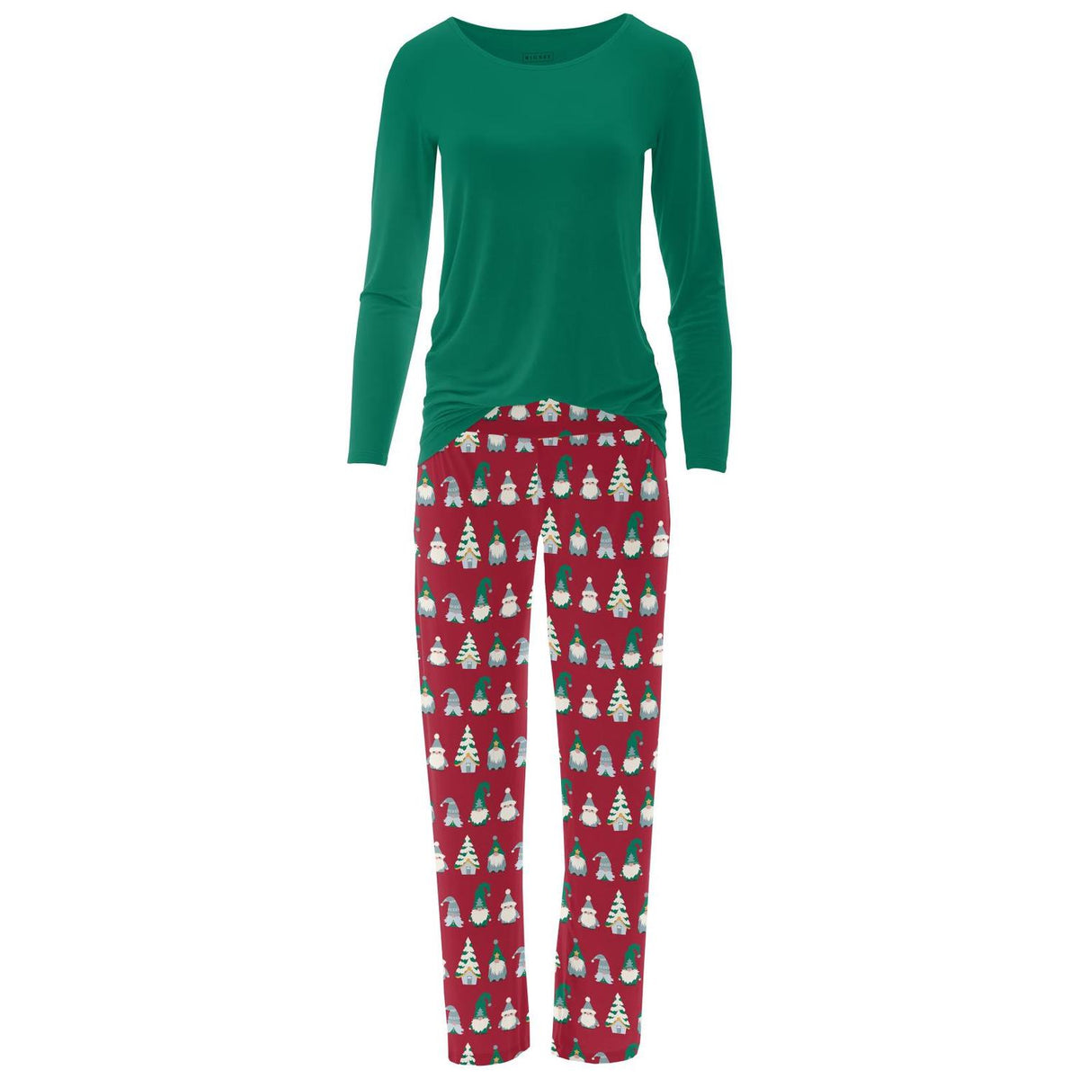 Kickee - Women's Long Sleeve Tee & Pajama Pants Set