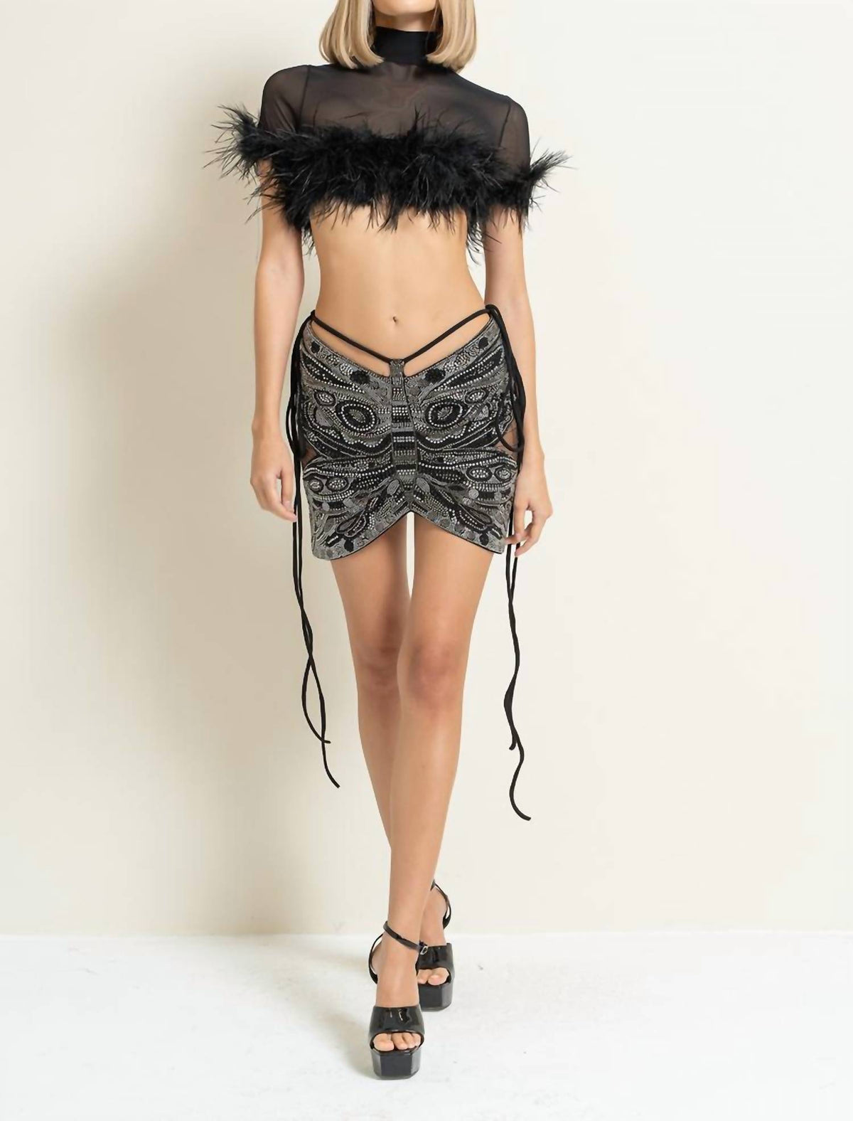 Kikiriki - Embellished Butterfly Skirt