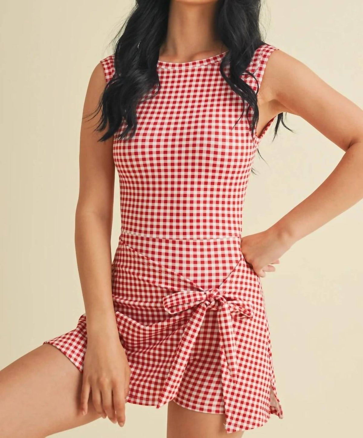 Kimberly C - Gingham Wrap Dress