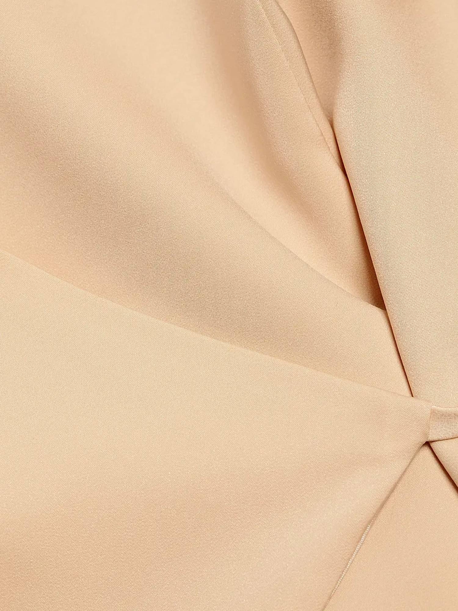 Kimberly Goldson - Laurel Wrap Silhouette Flutter Sleeve Mini Dress - beige - clothing - dresses
