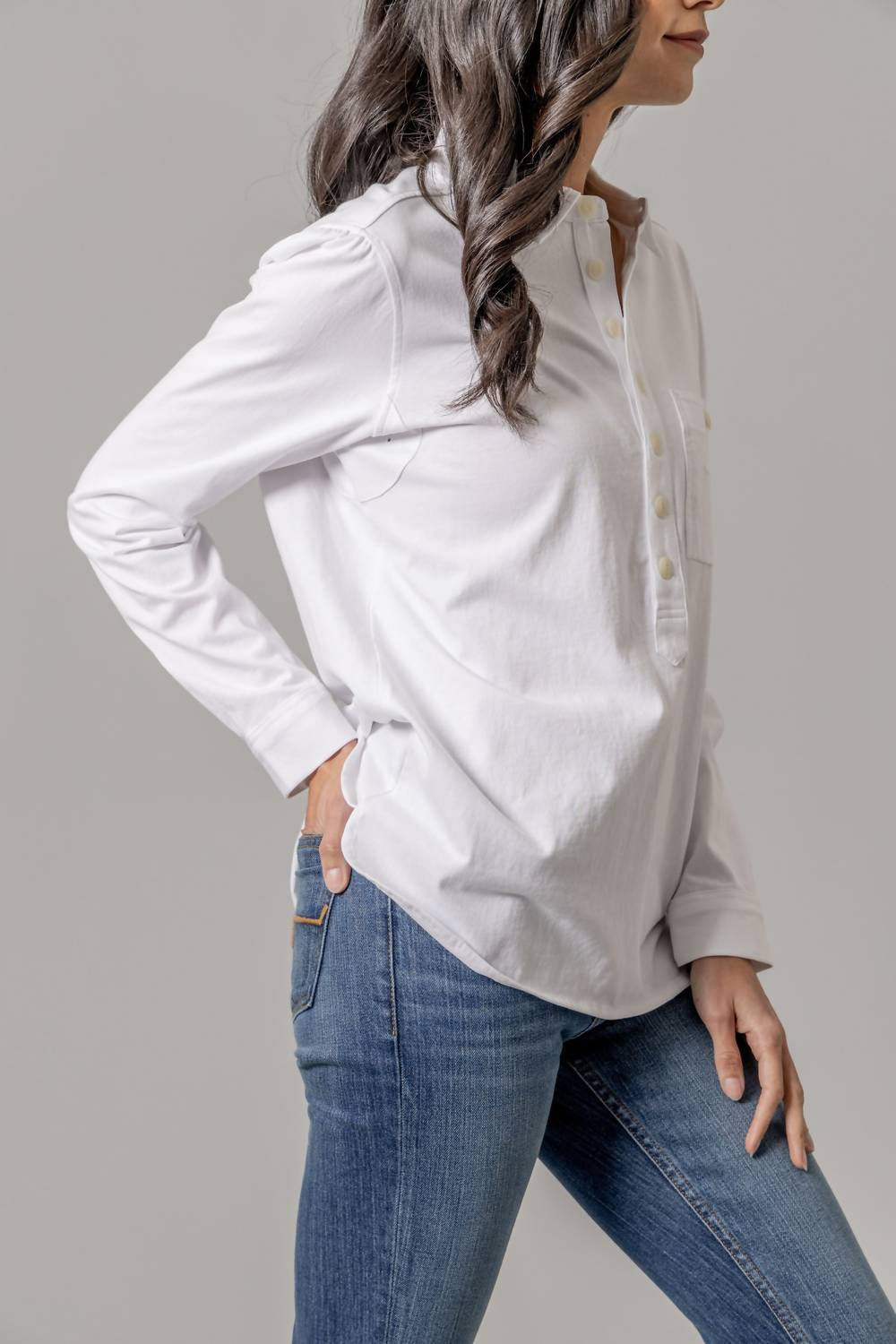 Kimes Ranch - Julia Long Sleeve Denim Shirt - button - down - shirts - clothing - cotton