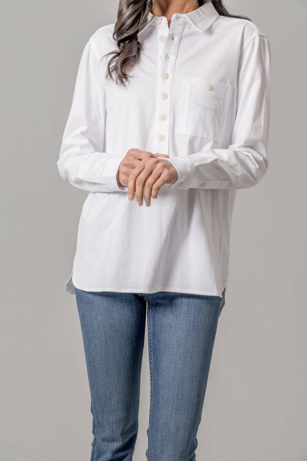 Kimes Ranch - Julia Long Sleeve Denim Shirt - button - down - shirts - clothing - cotton