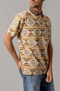 Kimes Ranch - Polo Tulum Short Sleeve Shirt - brown - clothing - cotton