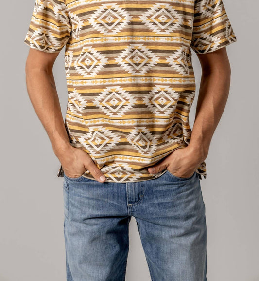 Kimes Ranch - Polo Tulum Short Sleeve Shirt - brown - clothing - cotton