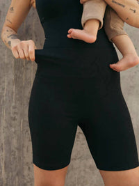 Kindred Bravely - Bamboo Maternity & Postpartum Bike Short - bike - shorts - black - clothing