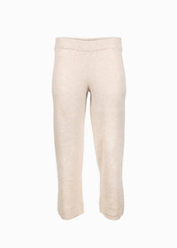 Kinross - Coverstitch Crop Pants - ankle - beige - clothing