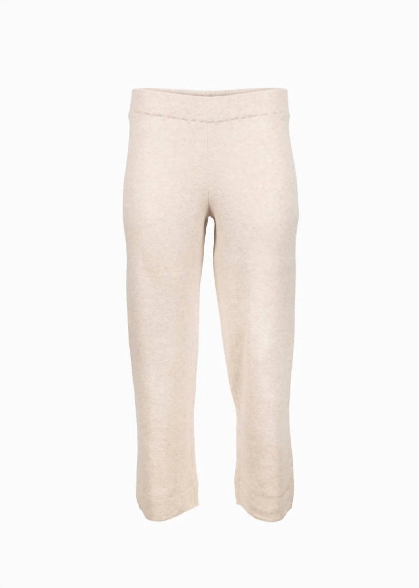 Kinross - Coverstitch Crop Pants - ankle - beige - clothing
