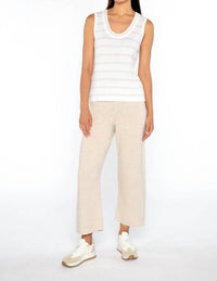 Kinross - Coverstitch Crop Pants - ankle - beige - clothing