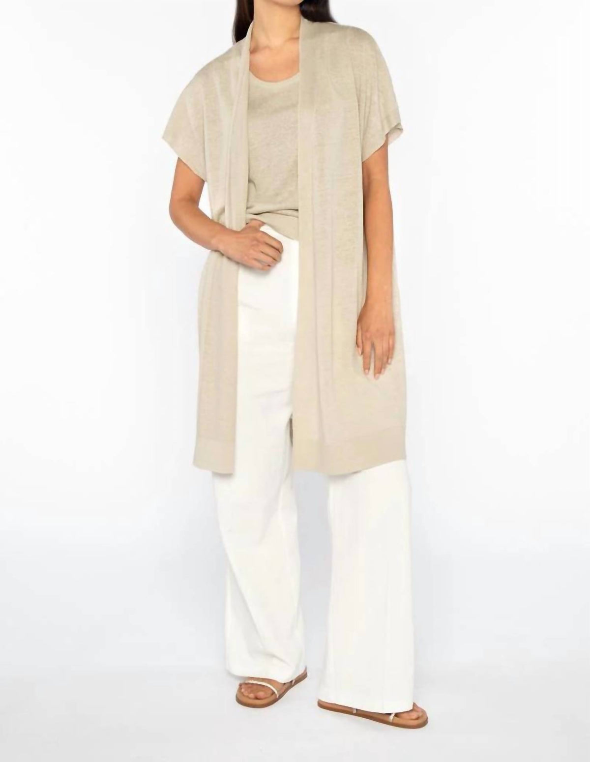 Kinross - Long Sleeveless Cardigan