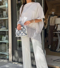 Kinross - Twist Stitch Cashmere Poncho - cashmere - clothing - ponchos