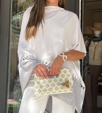 Kinross - Twist Stitch Cashmere Poncho - cashmere - clothing - ponchos