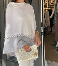 Kinross - Twist Stitch Cashmere Poncho - cashmere - clothing - ponchos