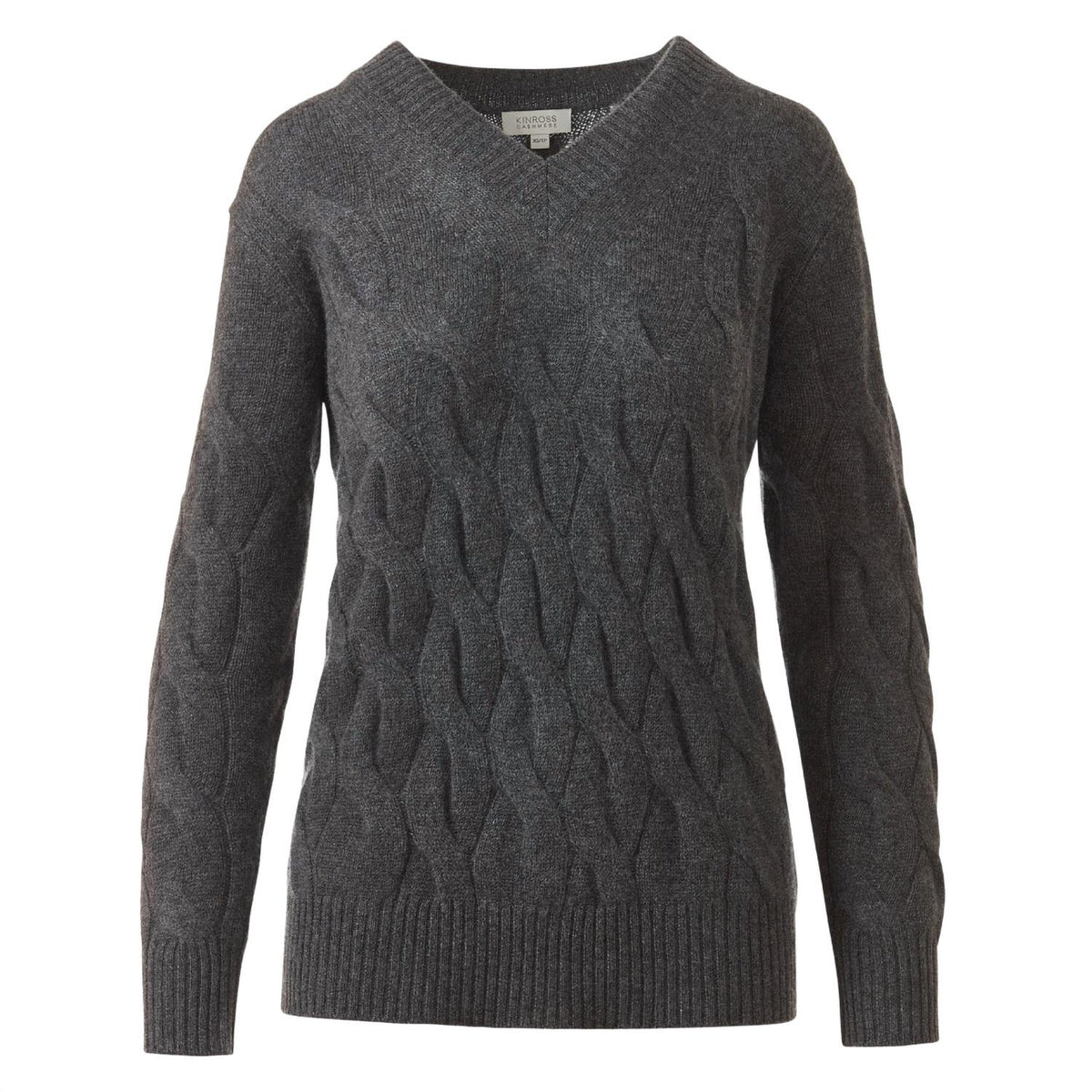 Kinross - Women's Long Cable Vee Pullover