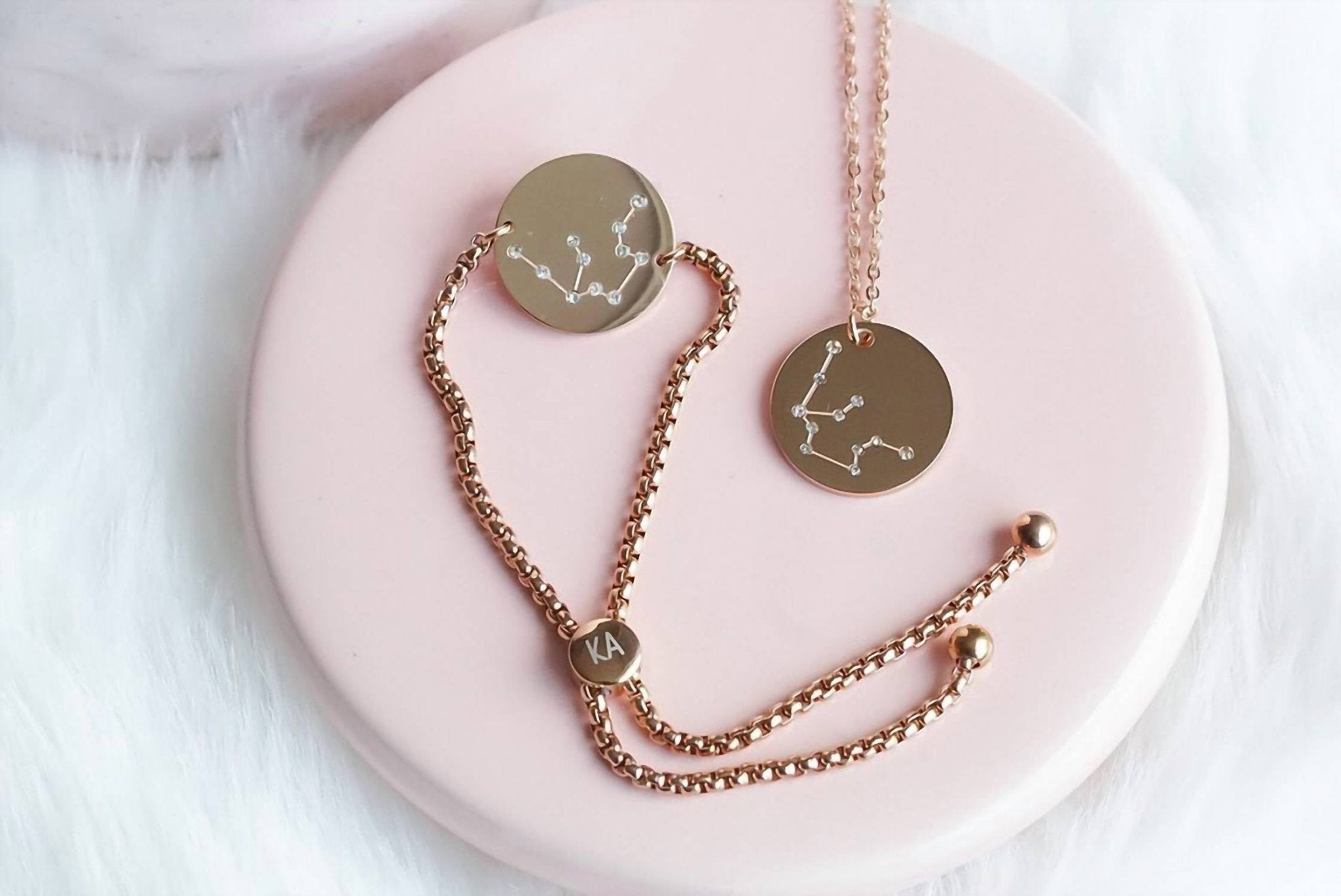 Kinsley Armelle - Women's Aquarius Necklace - jewelry - necklaces - pink