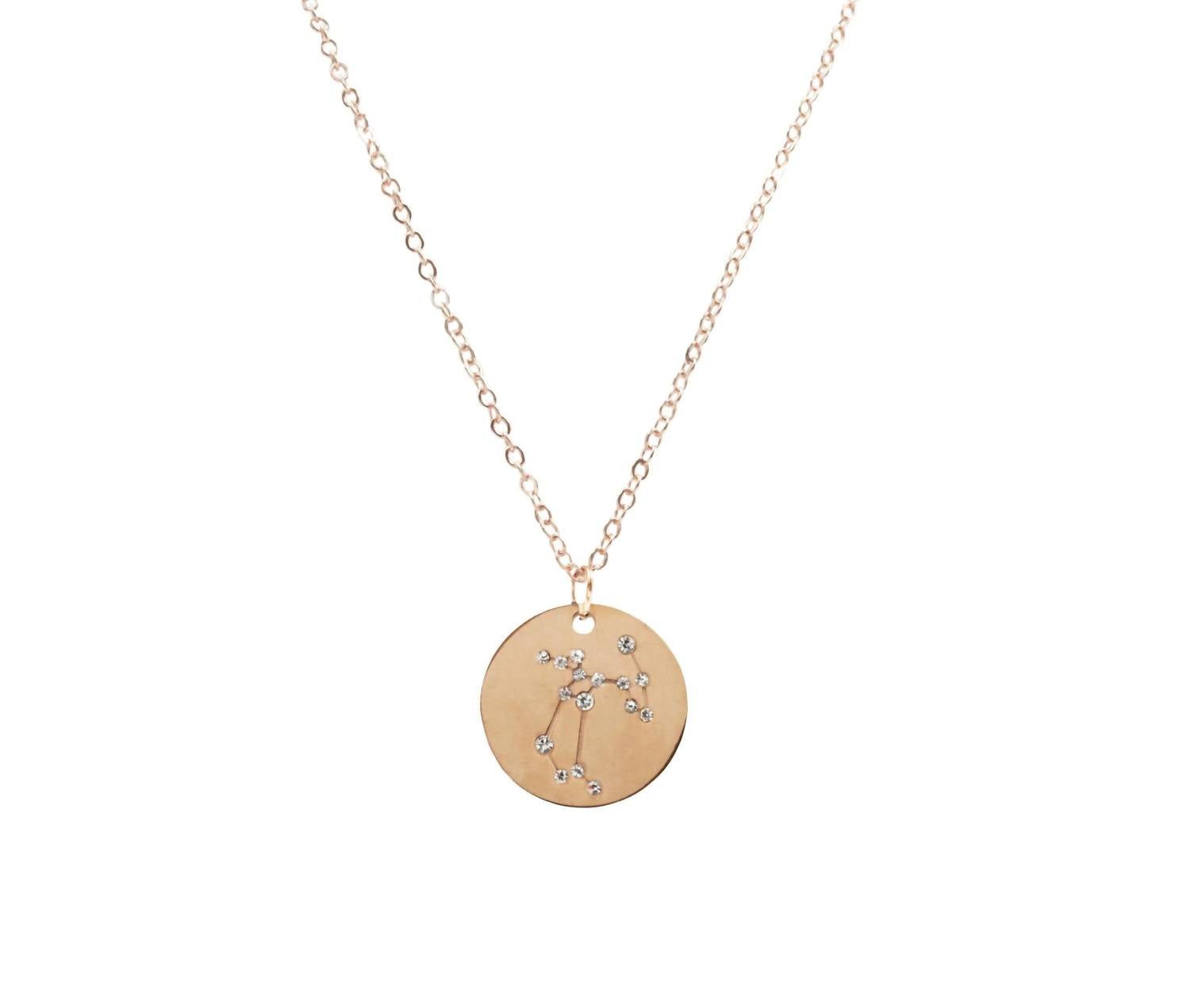 Kinsley Armelle - Women's Sagittarius Necklace - jewelry - necklaces - pink
