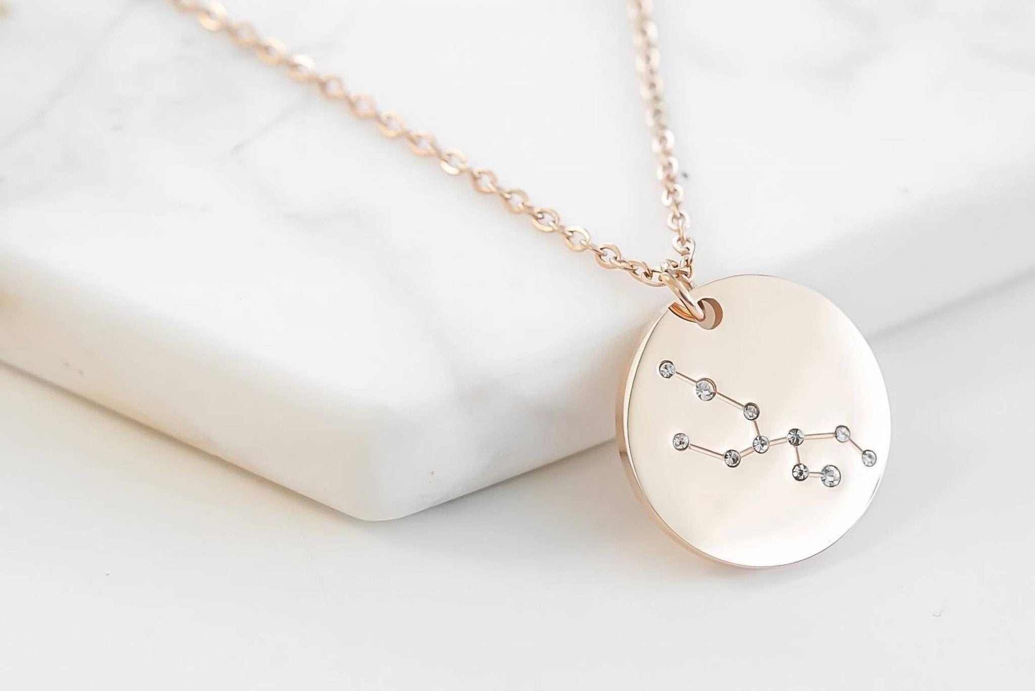Kinsley Armelle - Women's Taurus Necklace - jewelry - necklaces - pink