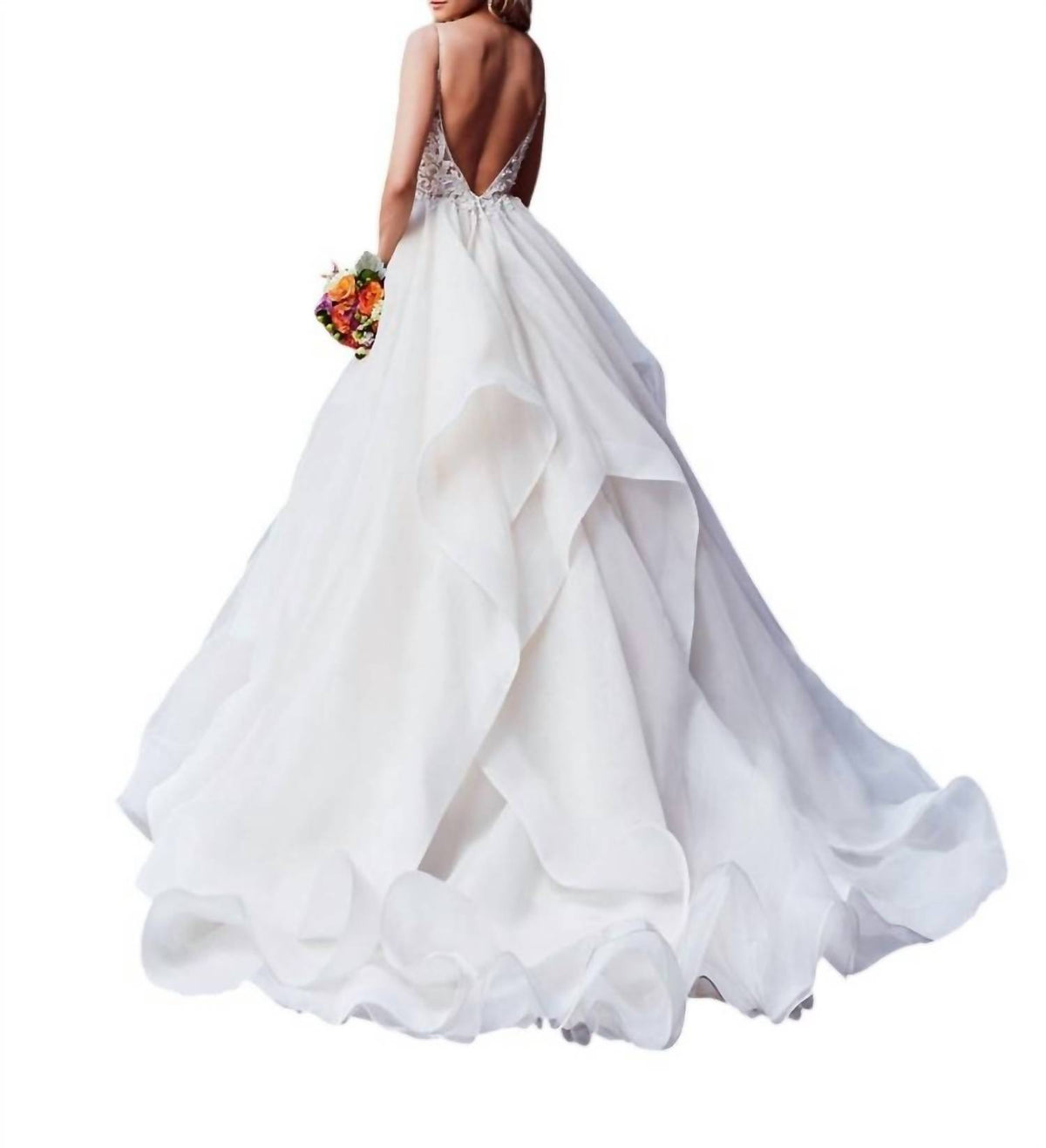 Kitty Chen Couture - Kendra Deep V-neck Gown
