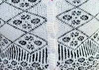 Kld - Printed Crop Knit Cardigan