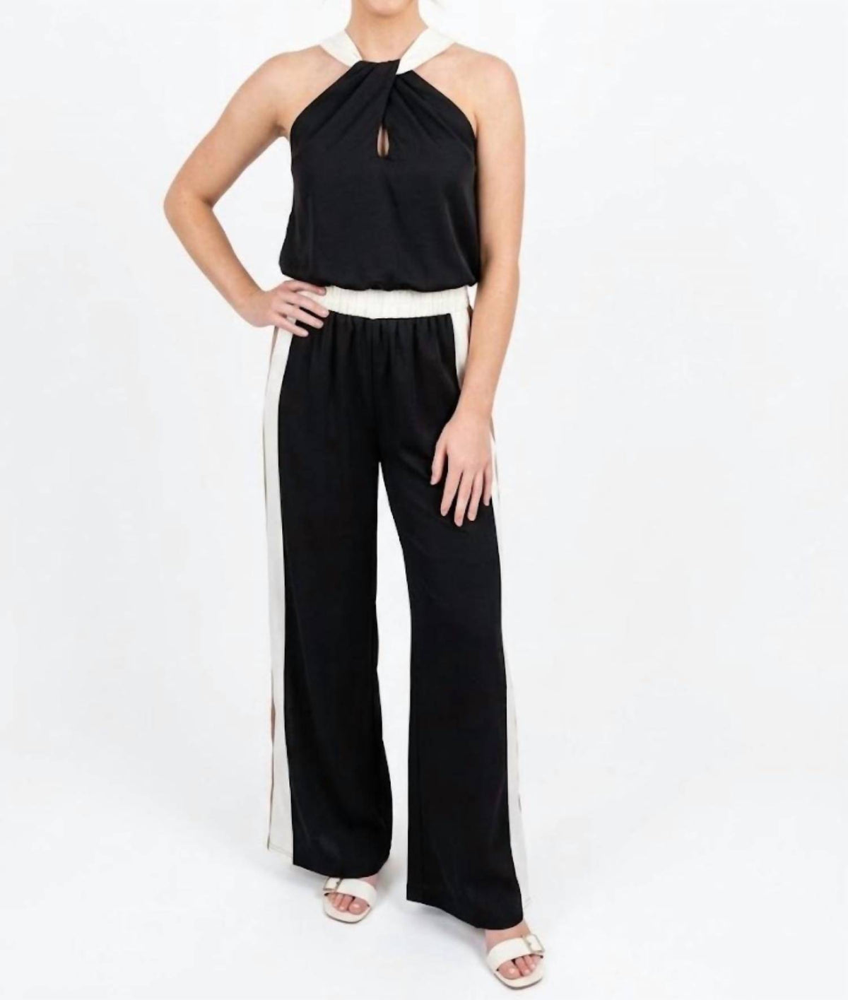 Kld - Satin Color Block Pull On Pant