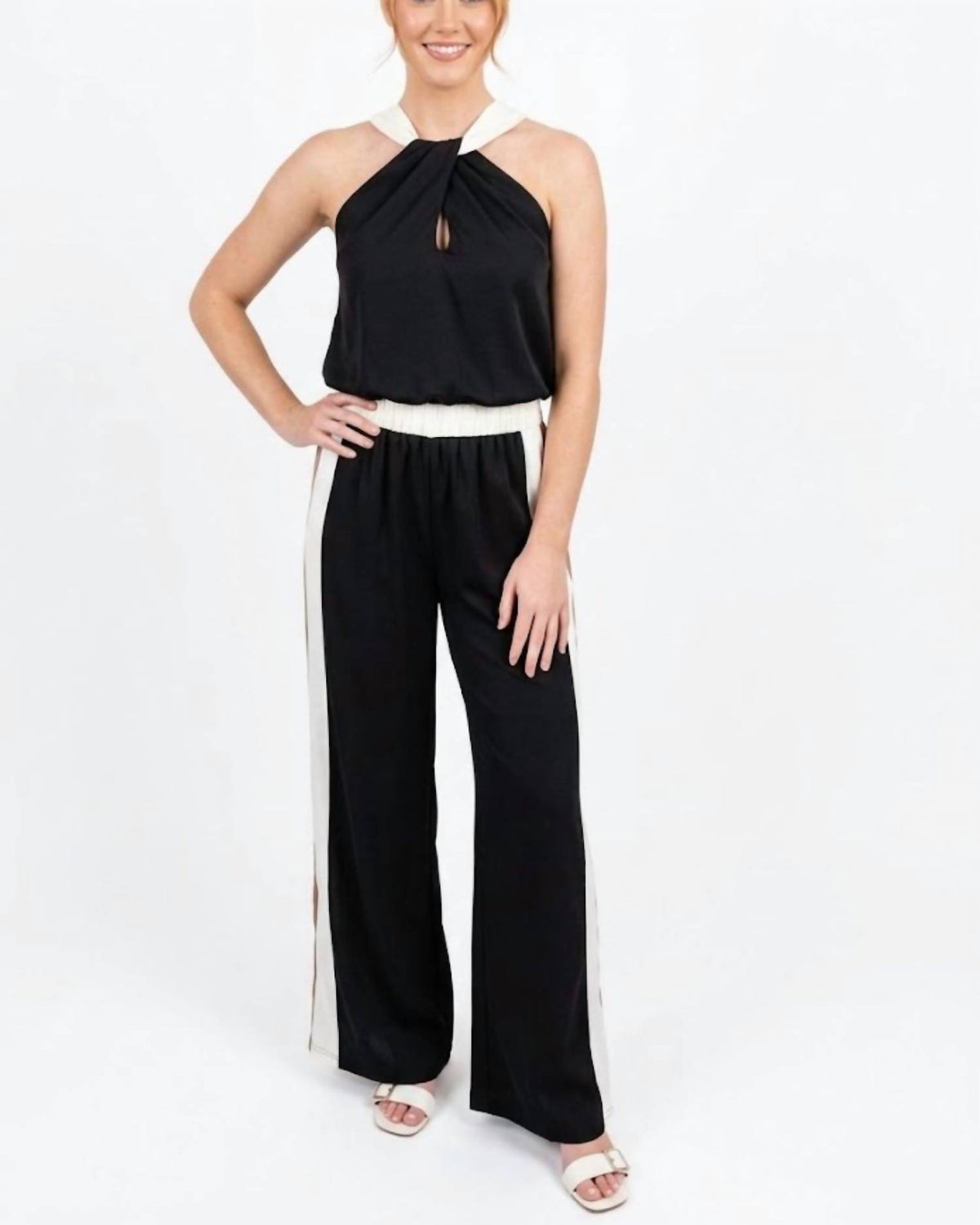 Kld - Satin Color Block Pull On Pant