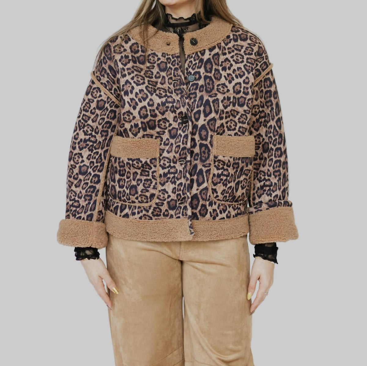 Klesis - Animal Print Quilted Jacket