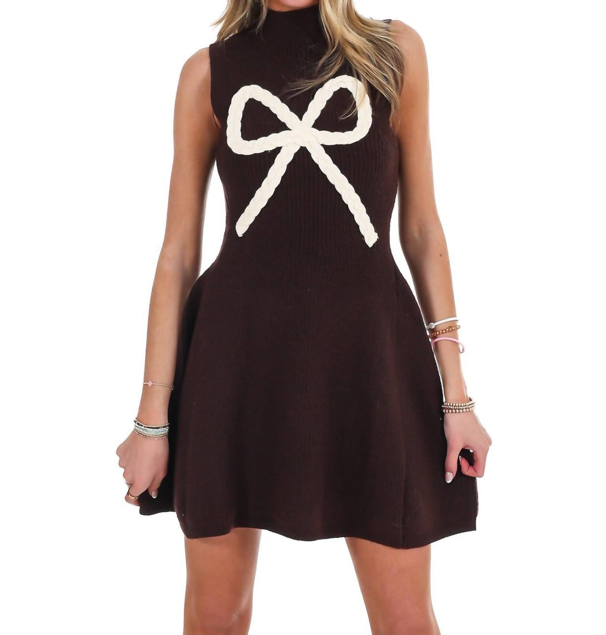 Klesis - Bow On Top Sweater Dress
