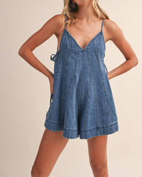 Klesis - Flared Romper With Side Tie Detail