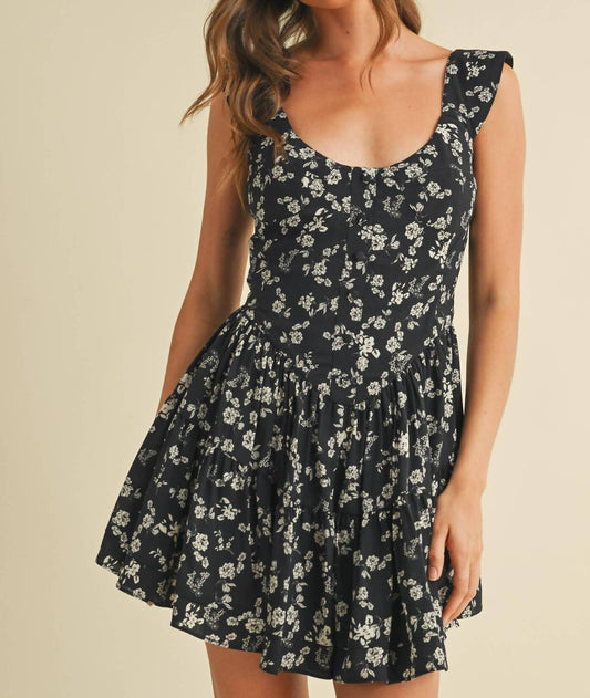 Klesis - Kara Floral Print Flared Romper - black - clothing - floral