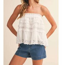 Klesis - Mara Strapless Ruffle Top