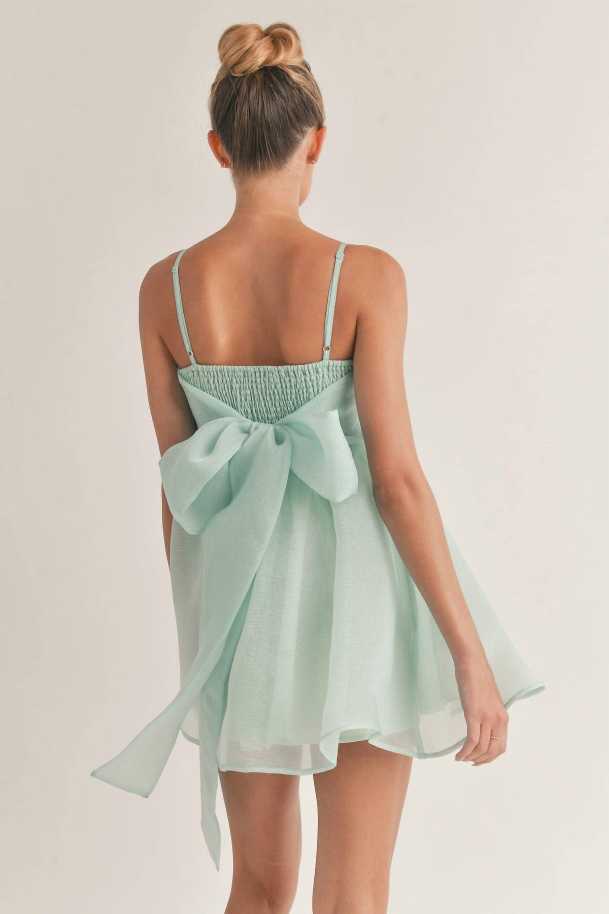 Klesis - Spaghetti Strap Baby Doll Mini Dress