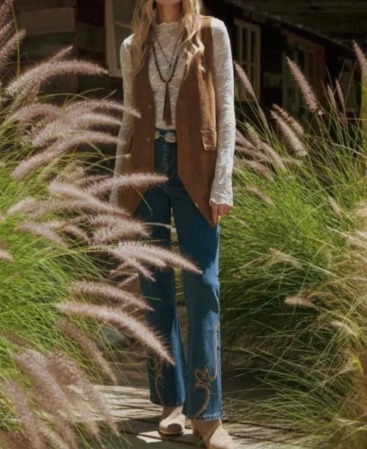 Klesis - Stevie Suede Oversized Vest