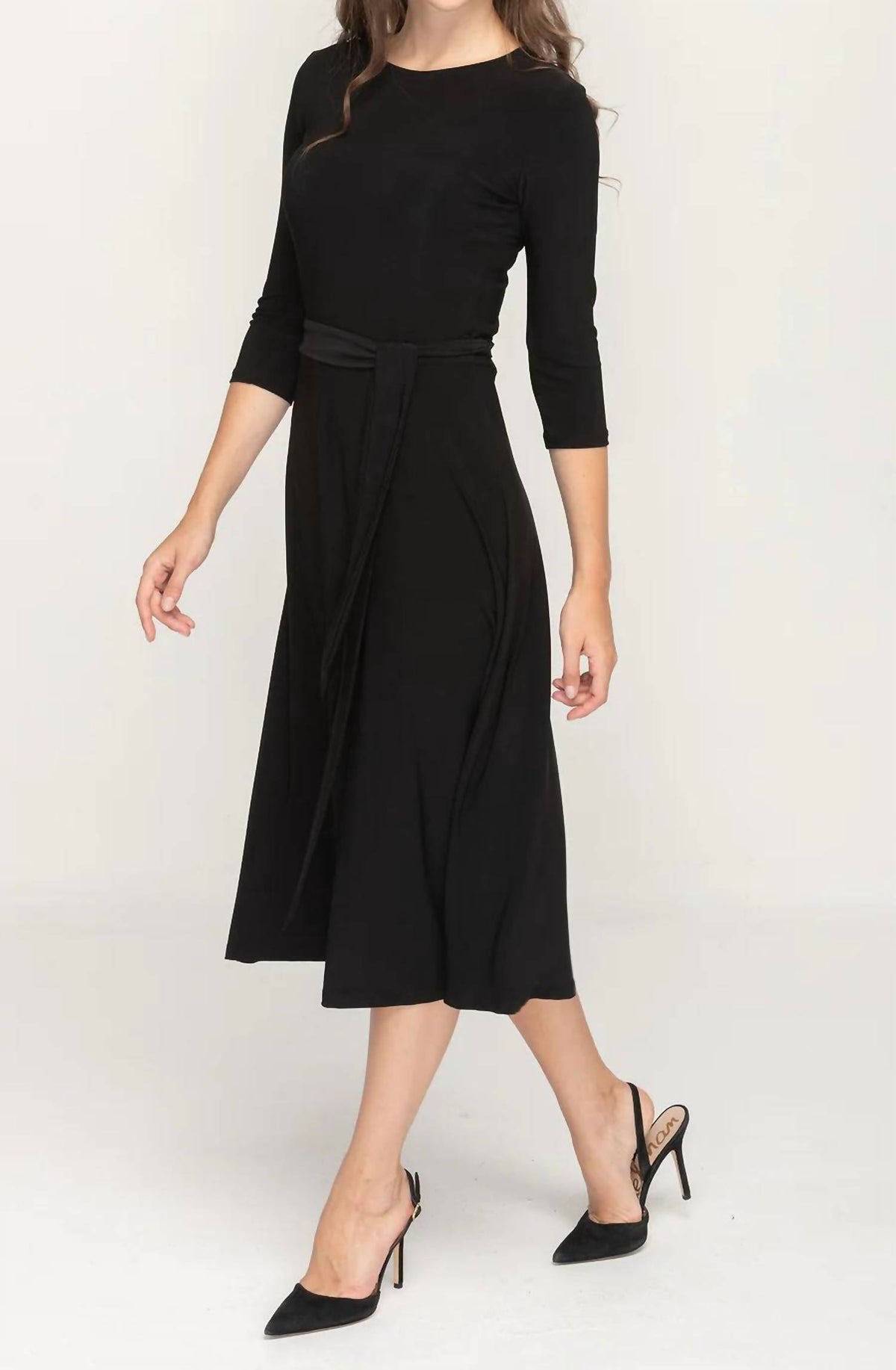 Kmw - Belted Midi Dress