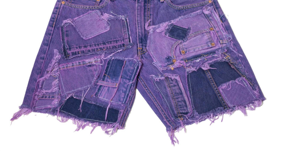 Knotwtr - Patched Denim Shorts