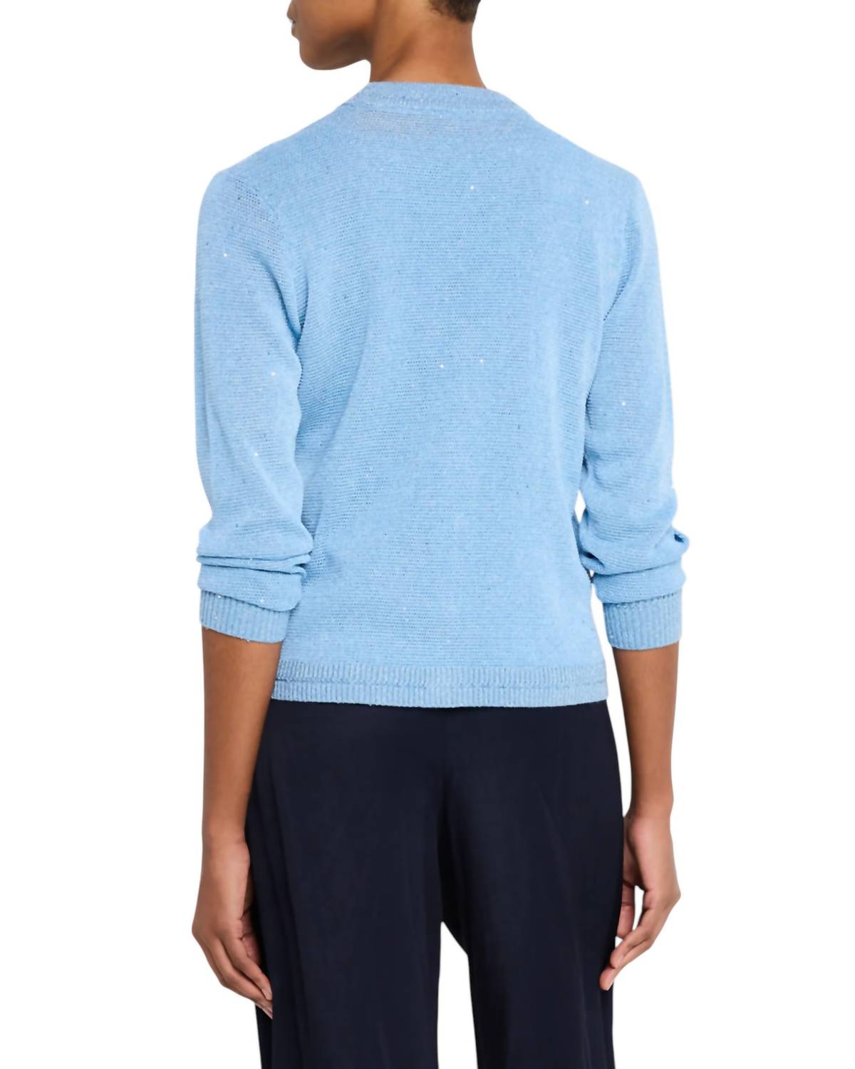 Kobi Halperin - Anthia Sequin Button - down Sweater Cardigan - blue - cardigans - clothing