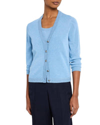 Kobi Halperin - Anthia Sequin Button - down Sweater Cardigan - blue - cardigans - clothing