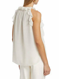 Kobi Halperin - Bristol Ruffle Chiffon Sleeveless Blouse - blouses - clothing - polyester