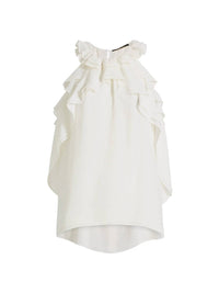 Kobi Halperin - Bristol Ruffle Chiffon Sleeveless Blouse - blouses - clothing - polyester