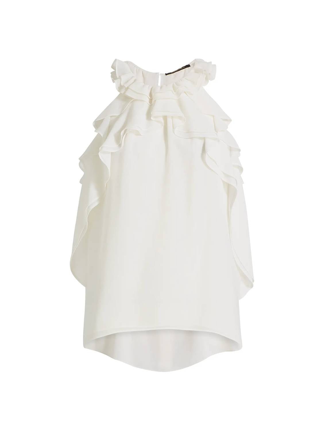 Kobi Halperin - Bristol Ruffle Chiffon Sleeveless Blouse - blouses - clothing - polyester