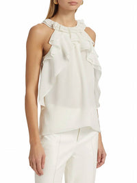 Kobi Halperin - Bristol Ruffle Chiffon Sleeveless Blouse - blouses - clothing - polyester