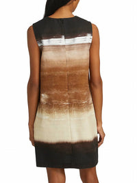 Kobi Halperin - Jo Ombre Stretch Cotton Crewneck Mini Dress - brown - clothing - cotton - blend