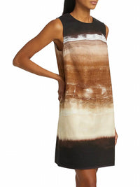 Kobi Halperin - Jo Ombre Stretch Cotton Crewneck Mini Dress - brown - clothing - cotton - blend