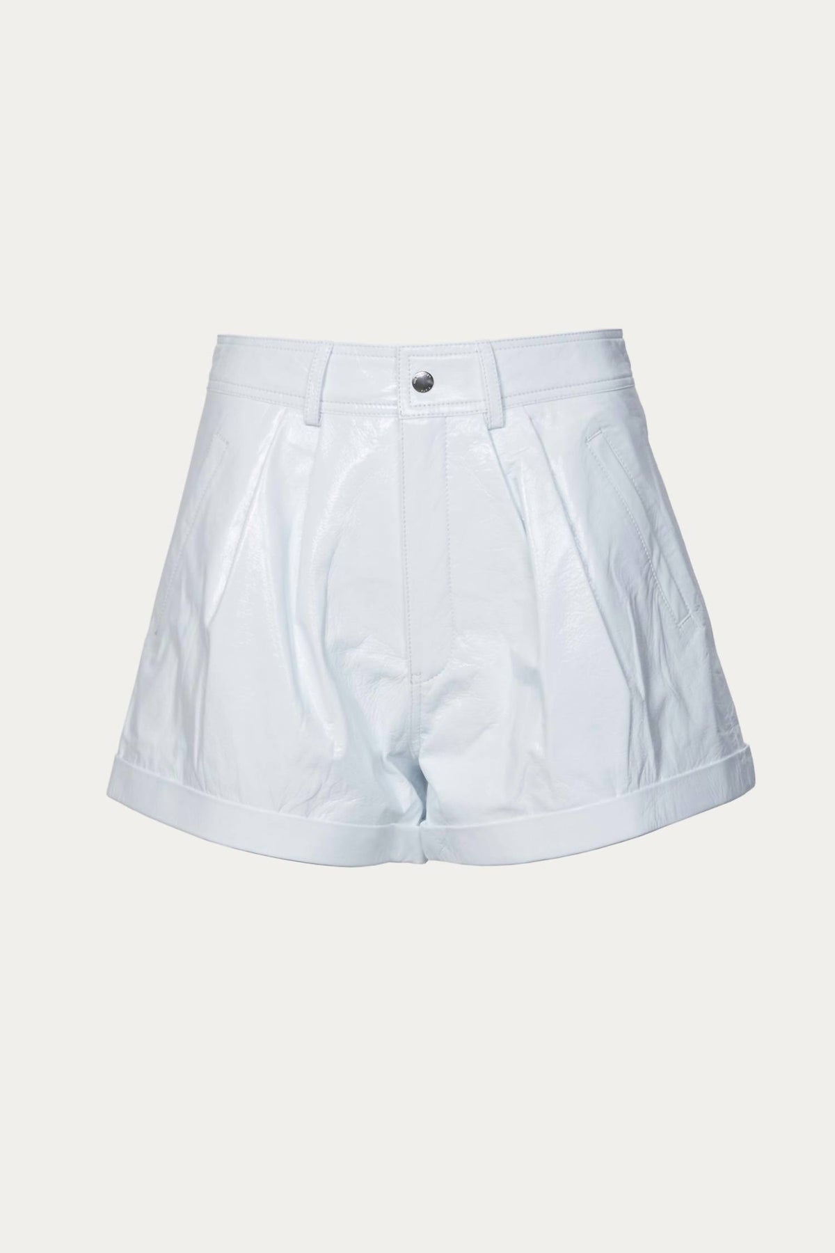 LEATHER WHITE SHORTS