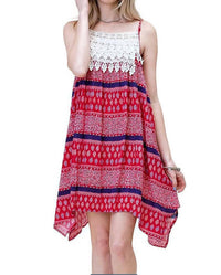 Kori - Asymmetrical Aztec Tank Dress